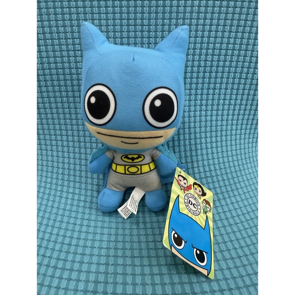 DC Batman Plush Toy NWT New Warner Brothers Comics Originals Blue 7"